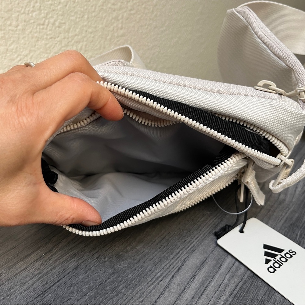 NWT adidas Sling Crossbody Waist Bag, Beige - Picture 5 of 7